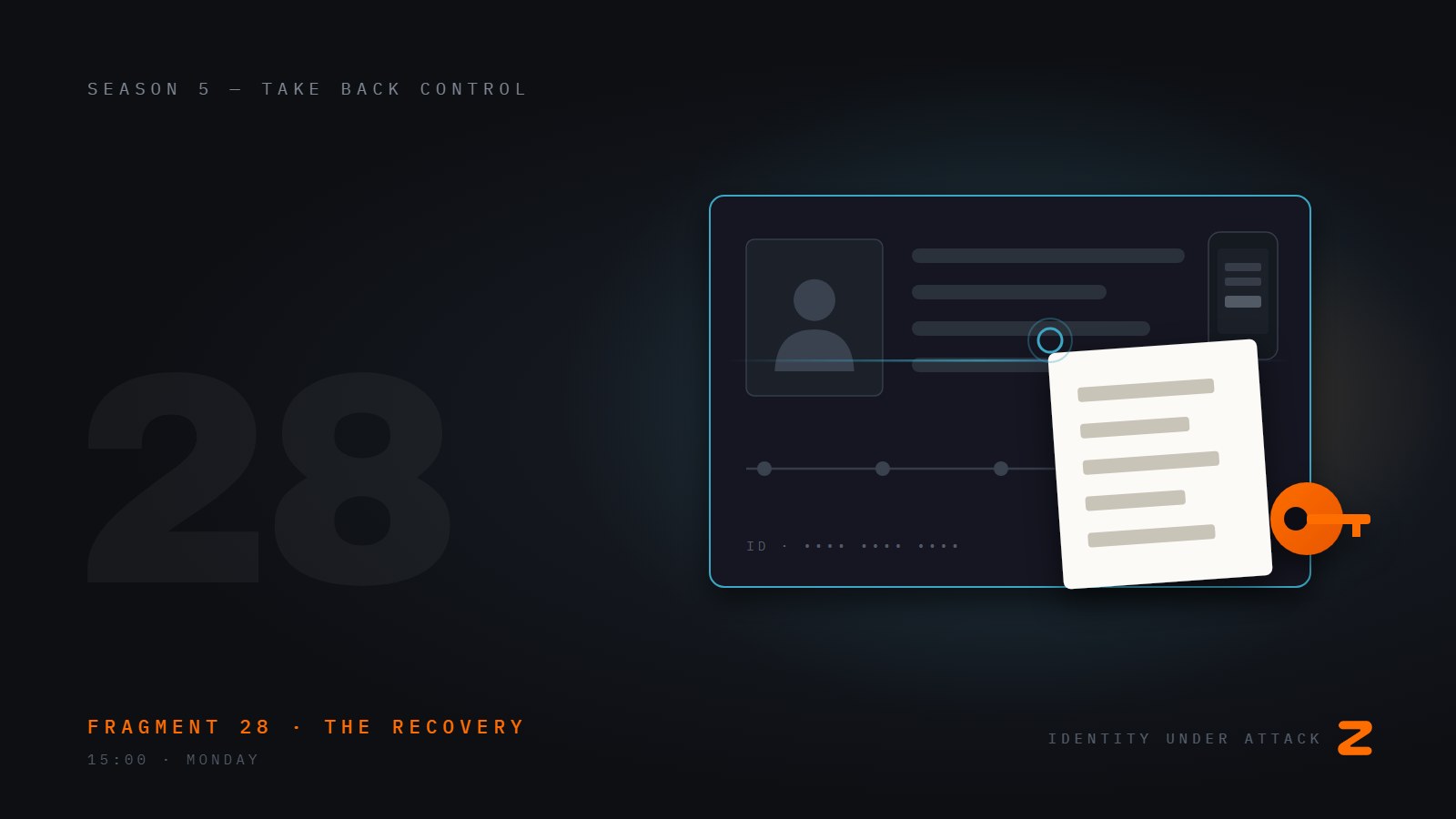 Identity Under Attack, episode 28: The Recovery Nobody Practised. Fragment 28, the recovery.