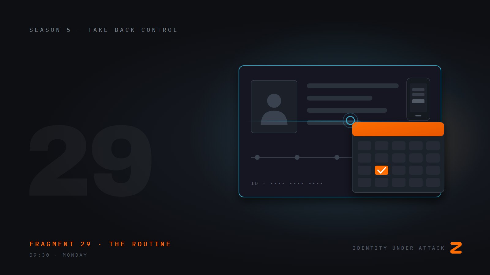 Identity Under Attack, episode 29: The Monthly Identity Check. Fragment 29, the routine.
